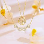 Load image into Gallery viewer, Ouabahas™ - Collier Trèfle en Forme de Cœur : Symbole de Chance et d'Amour
