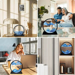 Load image into Gallery viewer, Grand Sablier Mouvant Décoratif 3D (Bleu)
