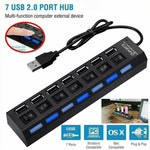 Load image into Gallery viewer, Connecteur d'extension de hub USB à 7 ports

